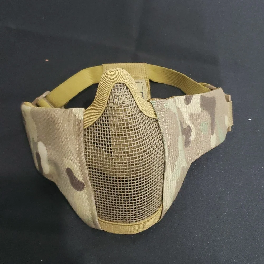 One Tigris Camo Tactical Airsoft Paintball Mask Size Youth NWOT